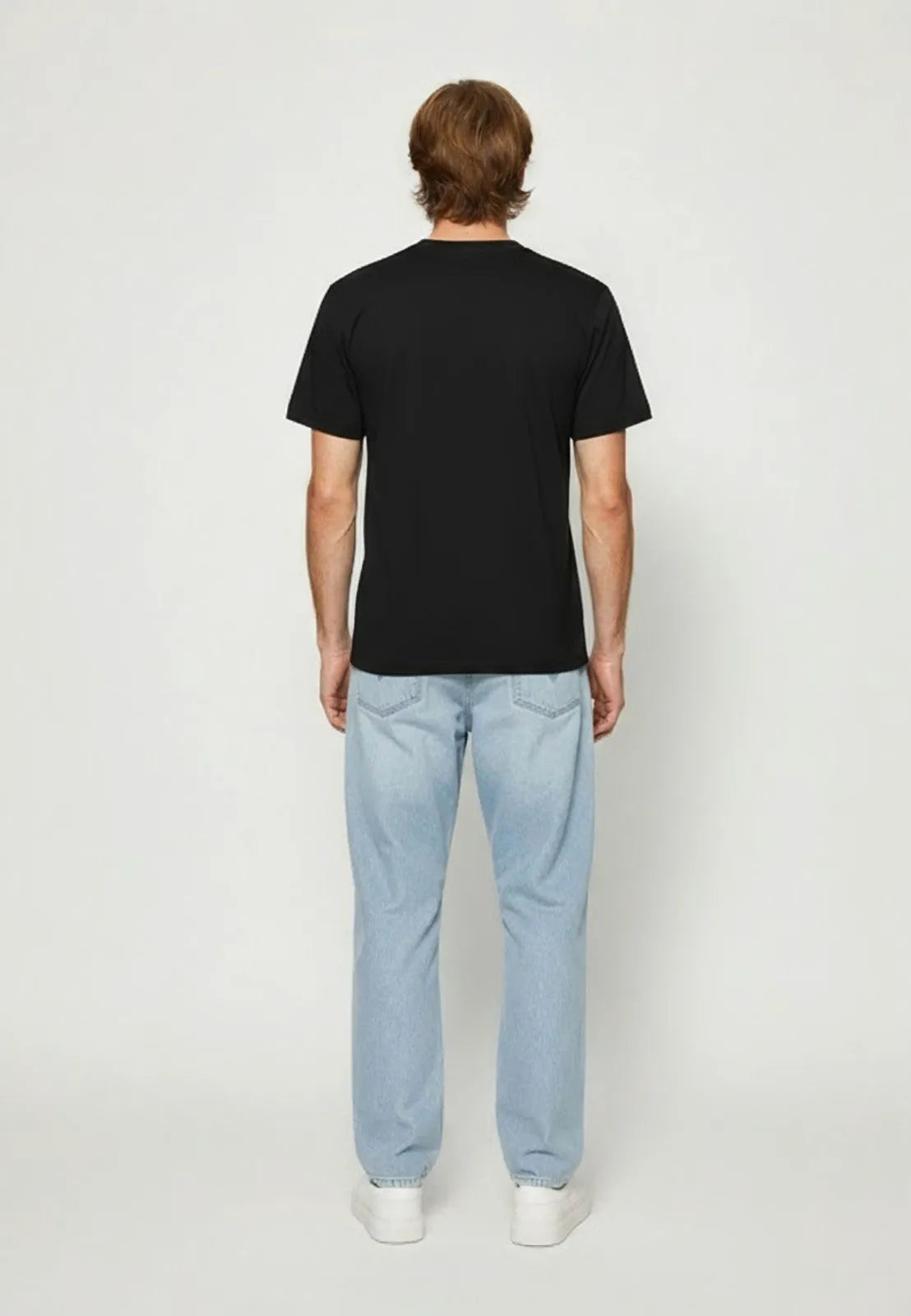 BART slim black stretch cotton short-sleeved T-shirt