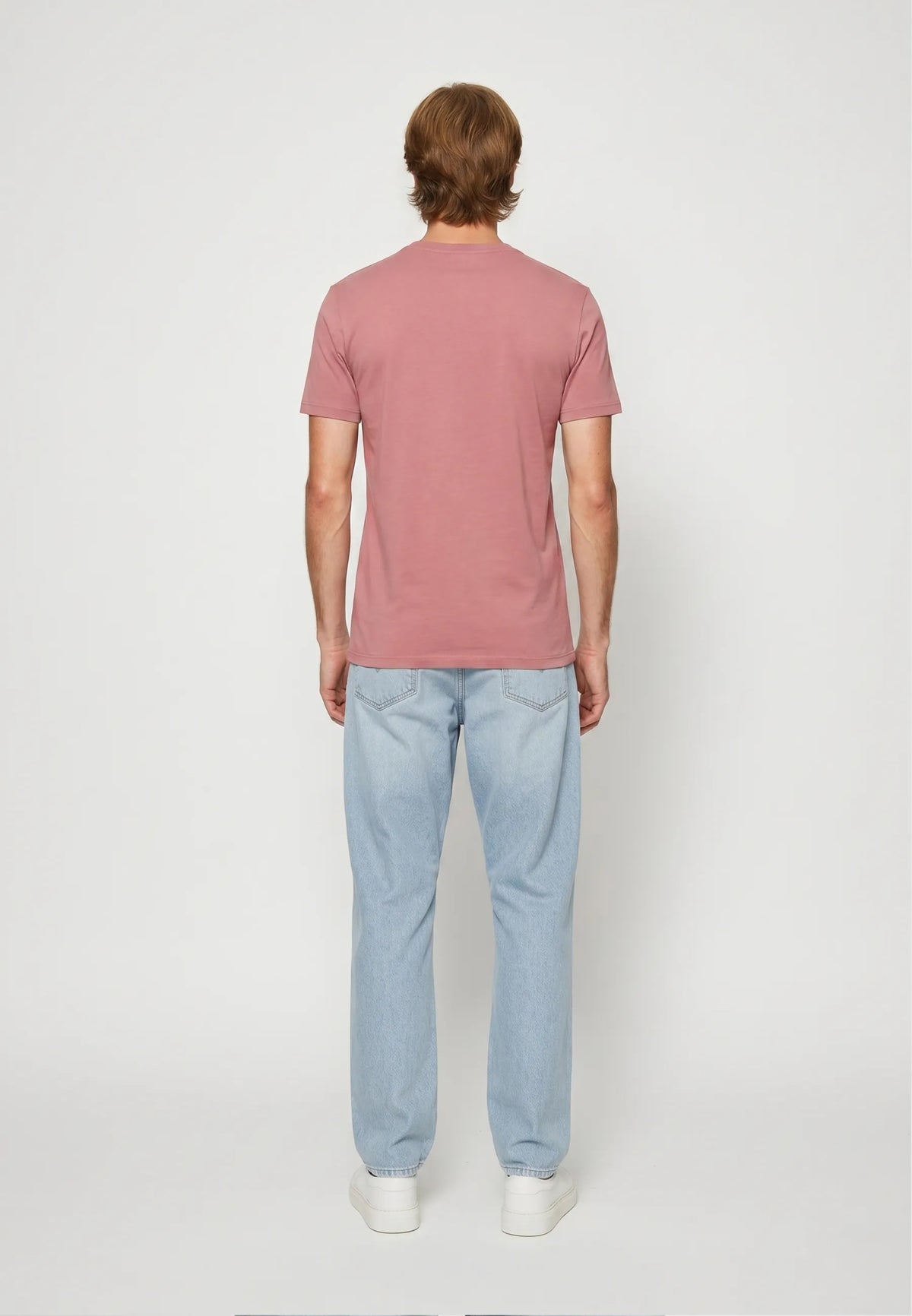 T-shirt short sleeves regular dusty pink cotton JAVA