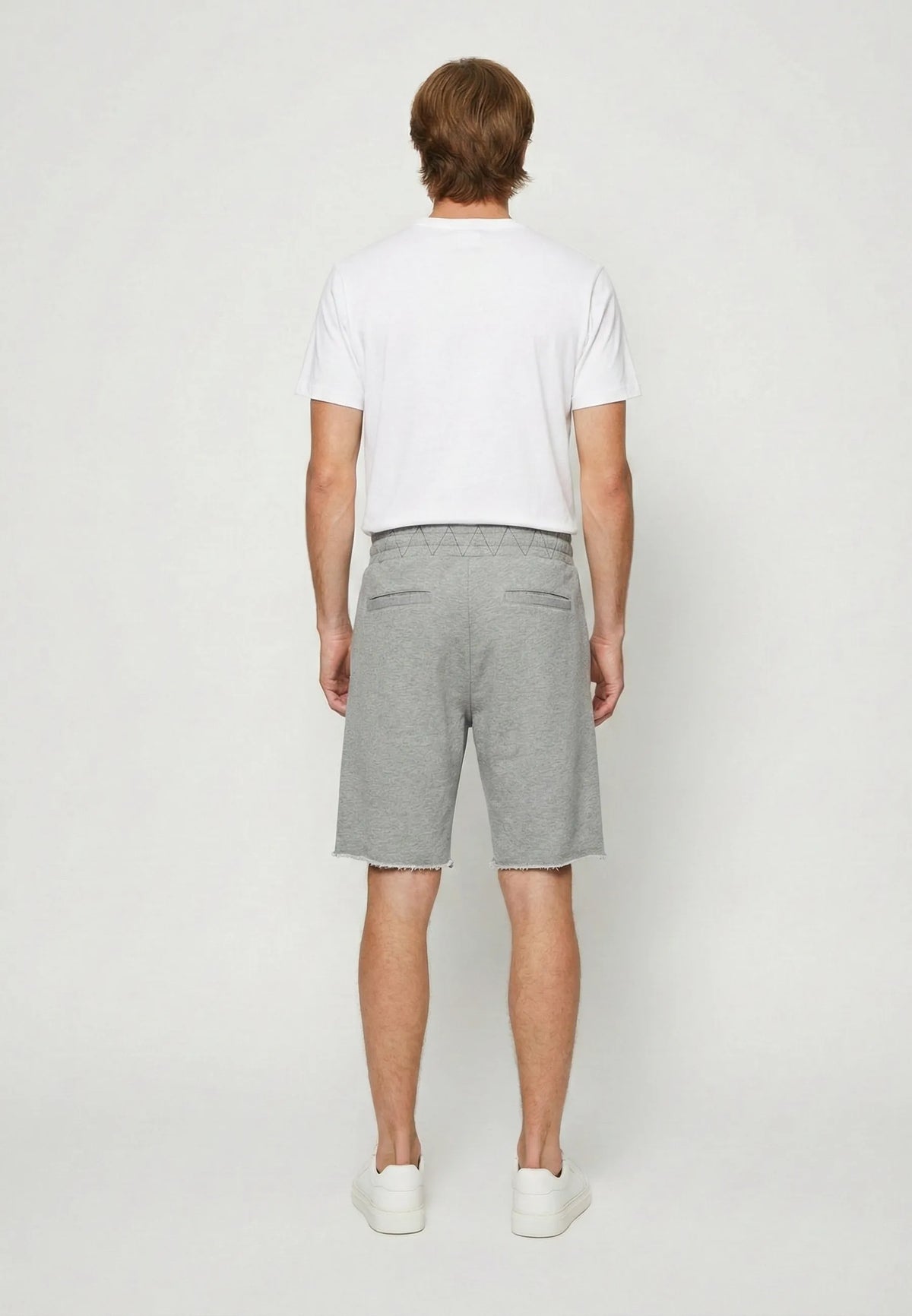 KASIUS grey cotton polyester fleece regular shorts