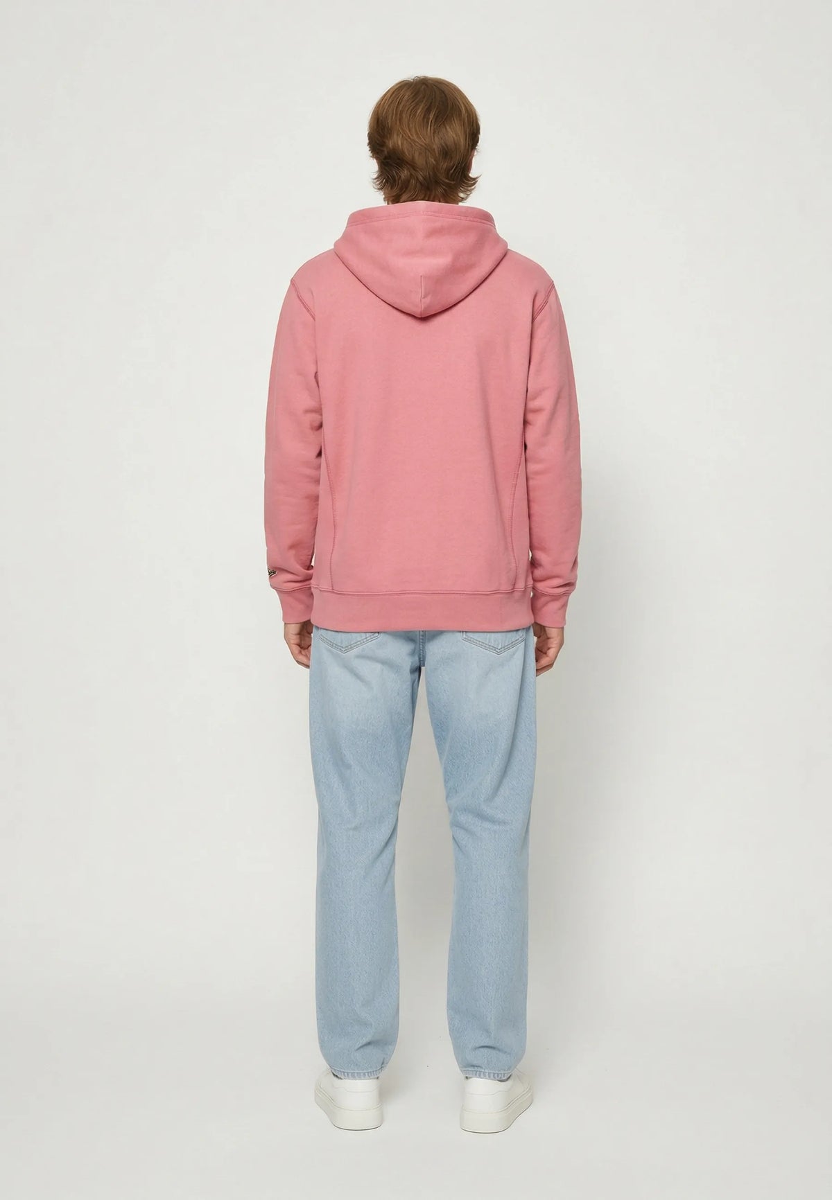 POWEL pink cotton polyester regular hooded sweatshirt