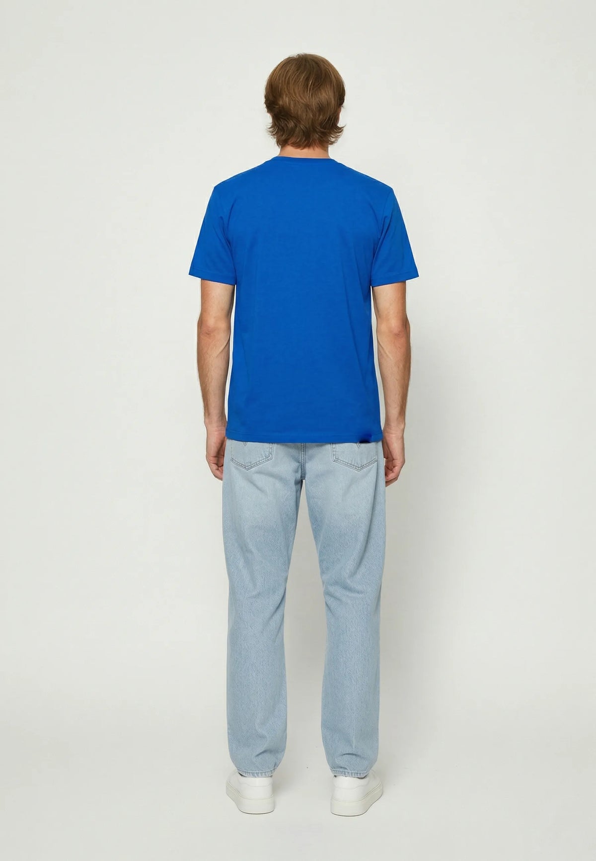 T-shirt short sleeves regular blue cotton RIDUR