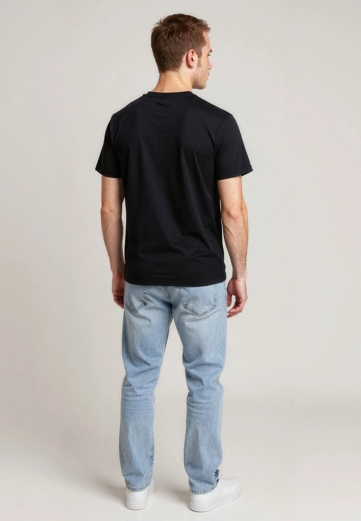 BOA regular short-sleeve T-shirt black cotton