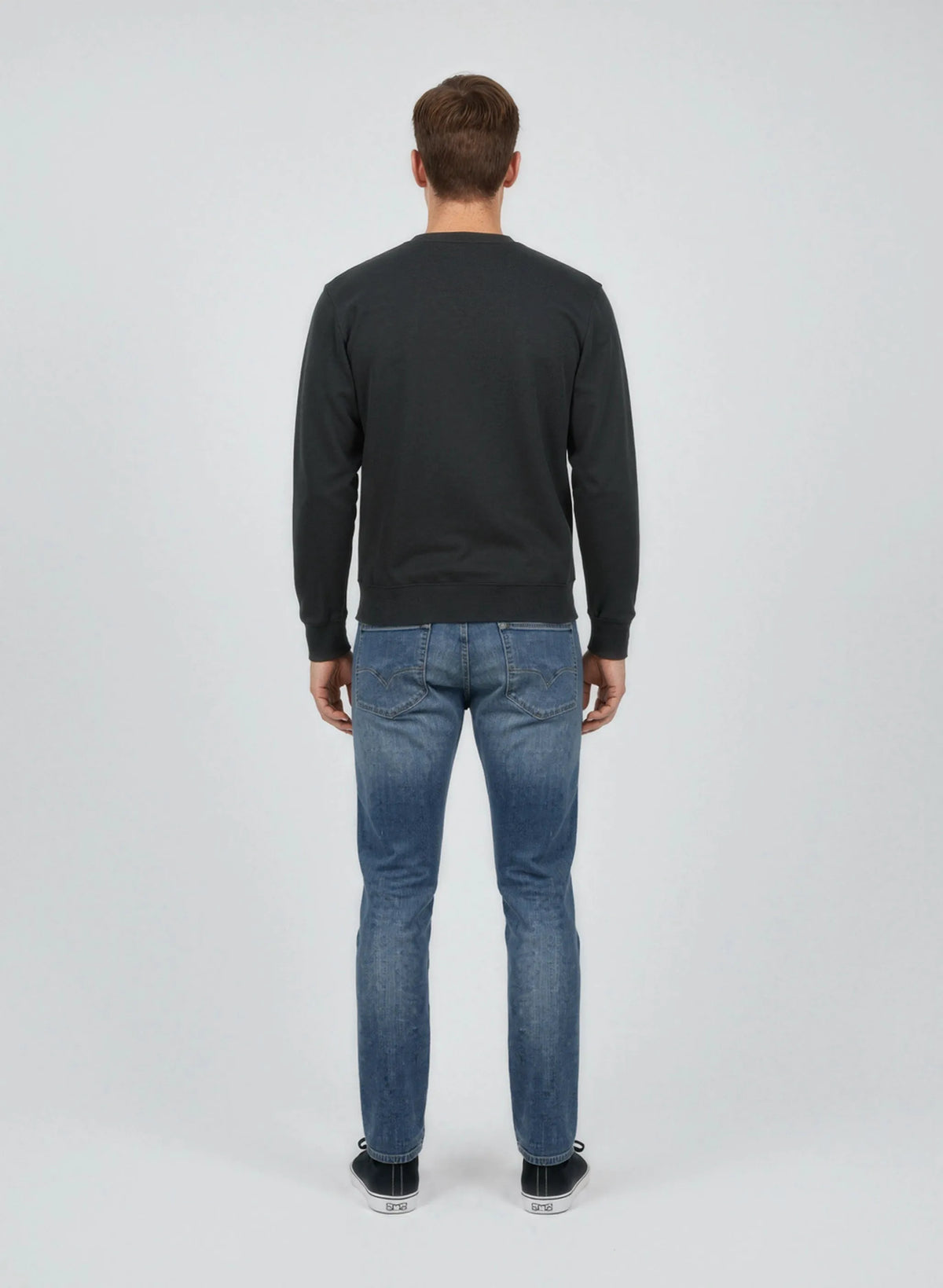 RAMS regular black cotton polyester sweatshirt