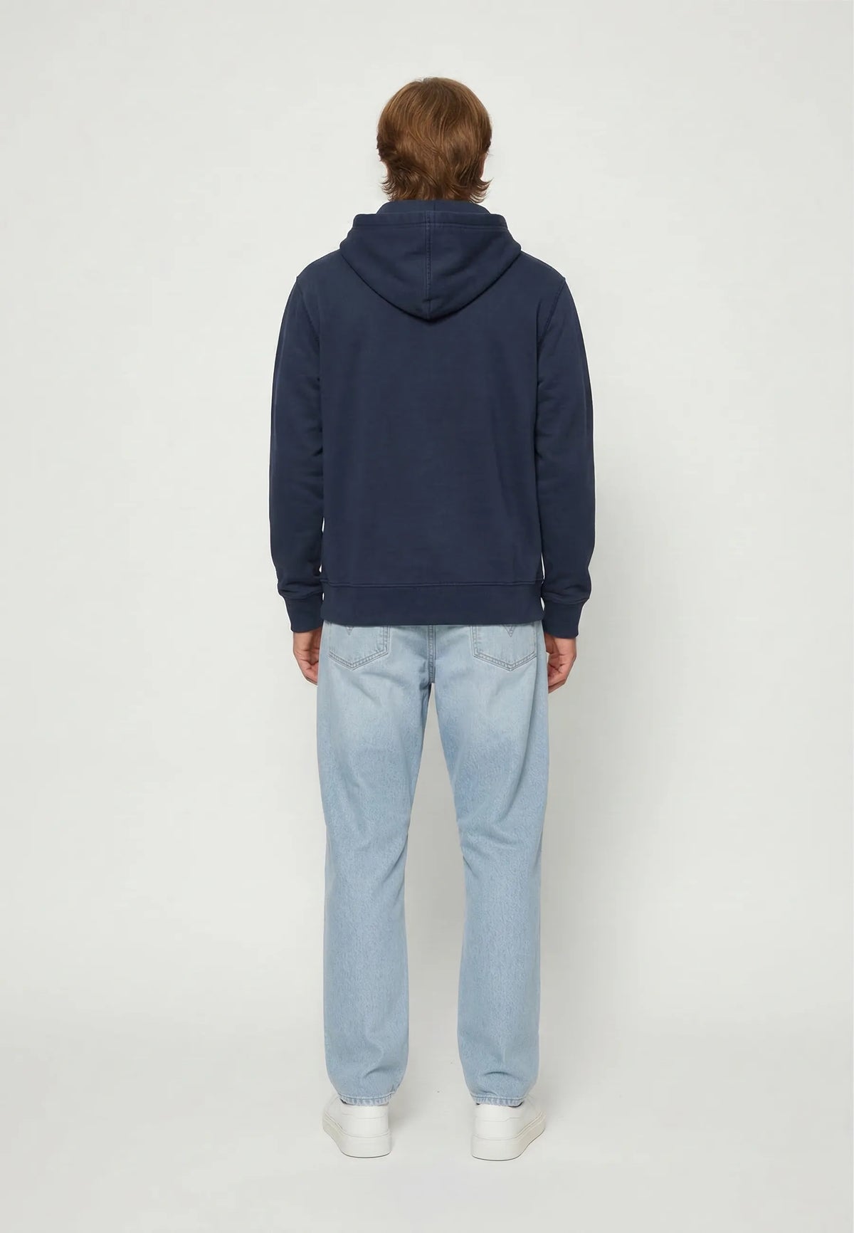 BARTO regular hooded sweatshirt navy cotton polyester