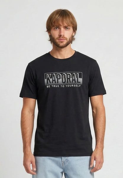 BAZZI regular short-sleeve T-shirt black cotton
