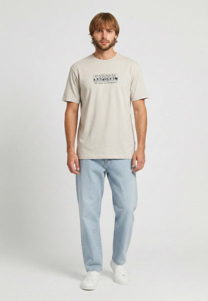 BAZZI off-white cotton regular short-sleeve T-shirt