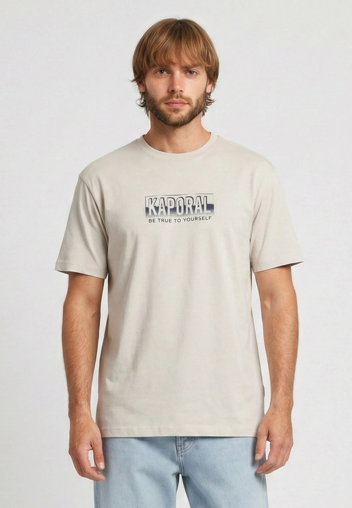 BAZZI off-white cotton regular short-sleeve T-shirt