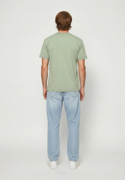 BAZZI foam green cotton regular short-sleeve T-shirt