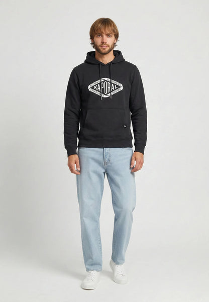 BENNI regular black cotton polyester hooded sweatshirt