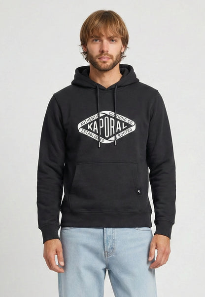 BENNI regular black cotton polyester hooded sweatshirt