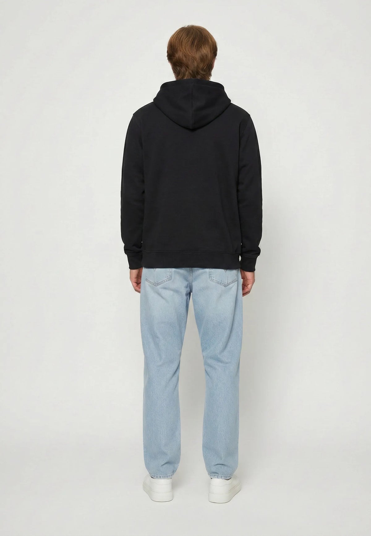 BENNI regular black cotton polyester hooded sweatshirt