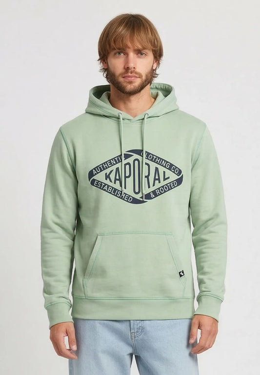 BENNI regular mint cotton polyester hooded sweatshirt