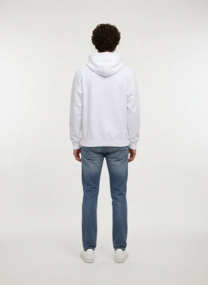 Hooded sweatshirt regular white cotton polyester BENNI