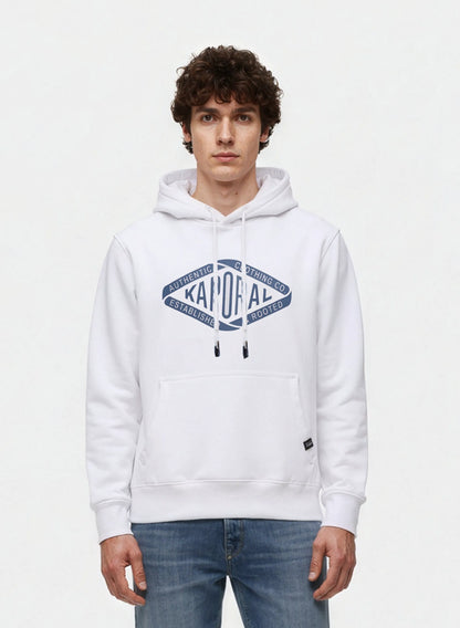 Hooded sweatshirt regular white cotton polyester BENNI