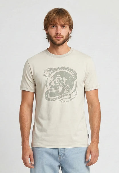 BOA regular short-sleeve T-shirt off-white cotton