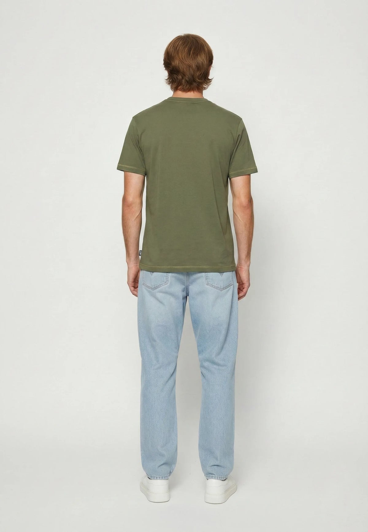 DOCK regular short-sleeve T-shirt khaki cotton
