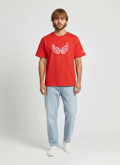 JACK bright red cotton regular short-sleeve T-shirt