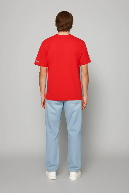 JACK bright red cotton regular short-sleeve T-shirt