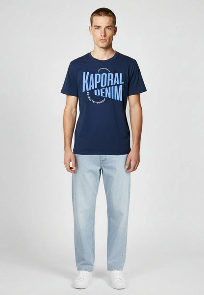 T-shirt short sleeves regular navy cotton JAVA
