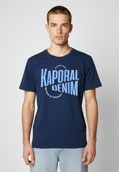 T-shirt short sleeves regular navy cotton JAVA