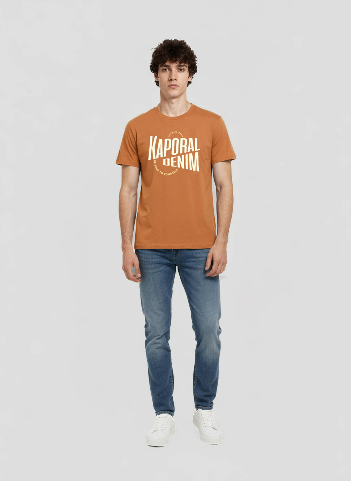 JAVA orange cotton regular short-sleeve T-shirt