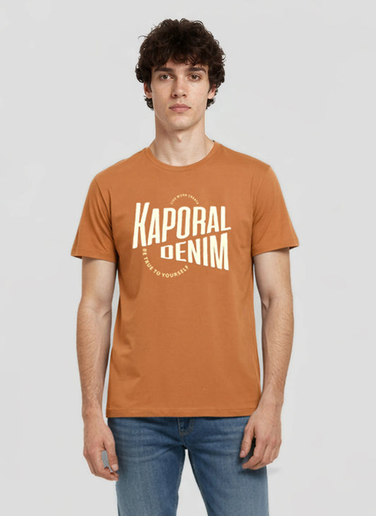 JAVA orange cotton regular short-sleeve T-shirt