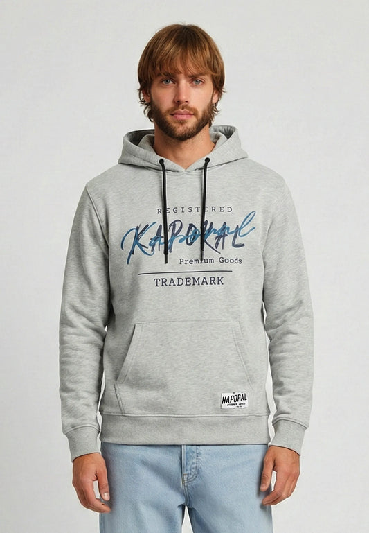 Hooded sweatshirt regular grey cotton polyester KATUM