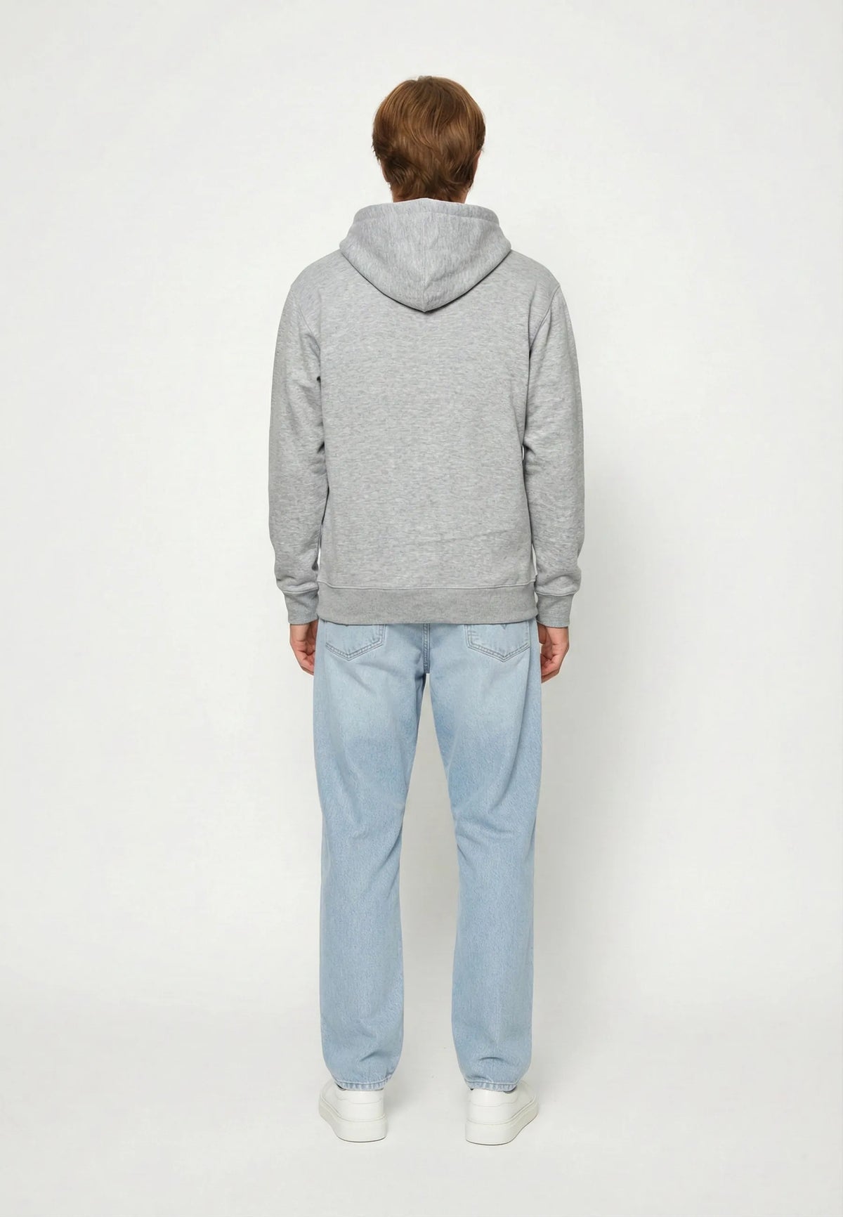 Hooded sweatshirt regular grey cotton polyester KATUM