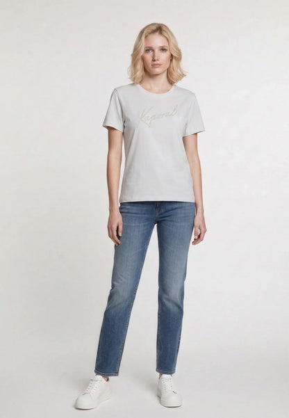 KRAK slim off-white stretch cotton short-sleeved T-shirt