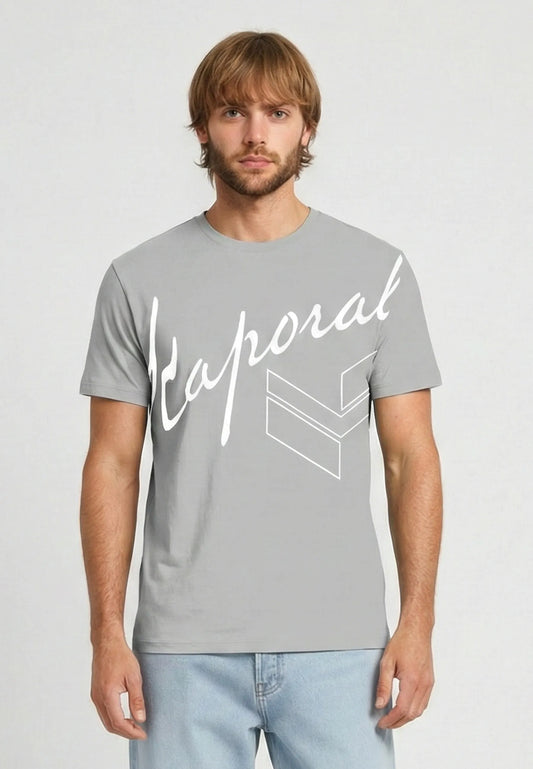 T-shirt short sleeves regular grey cotton KULAN