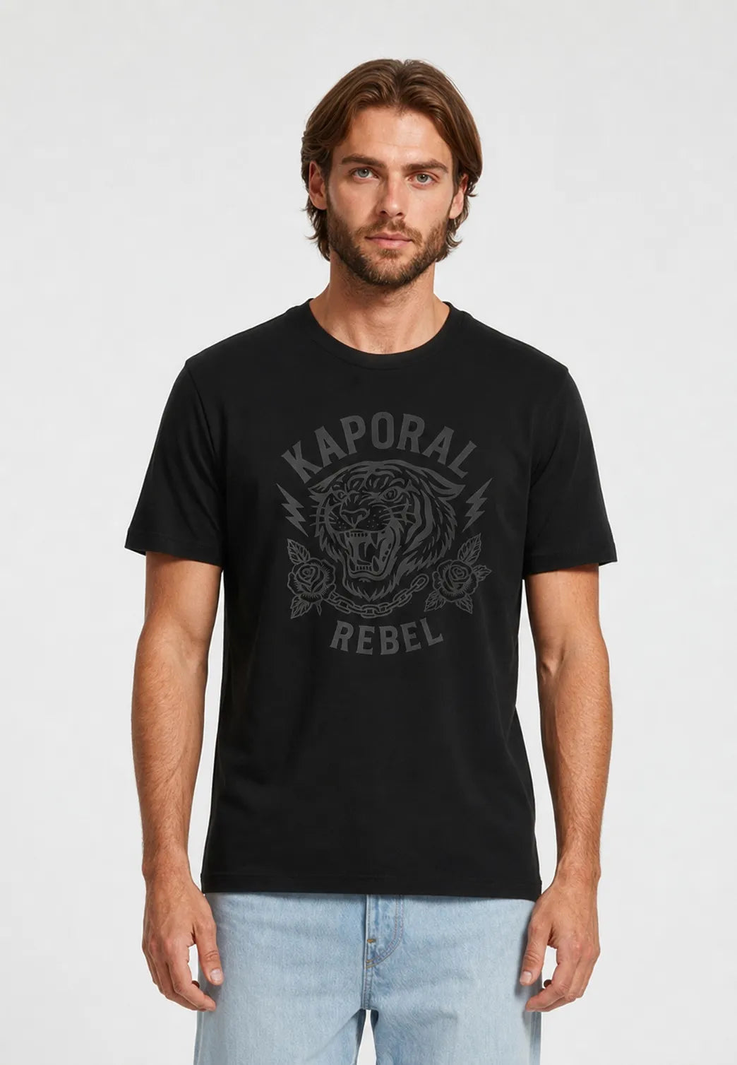 KULUM regular short-sleeve T-shirt black cotton