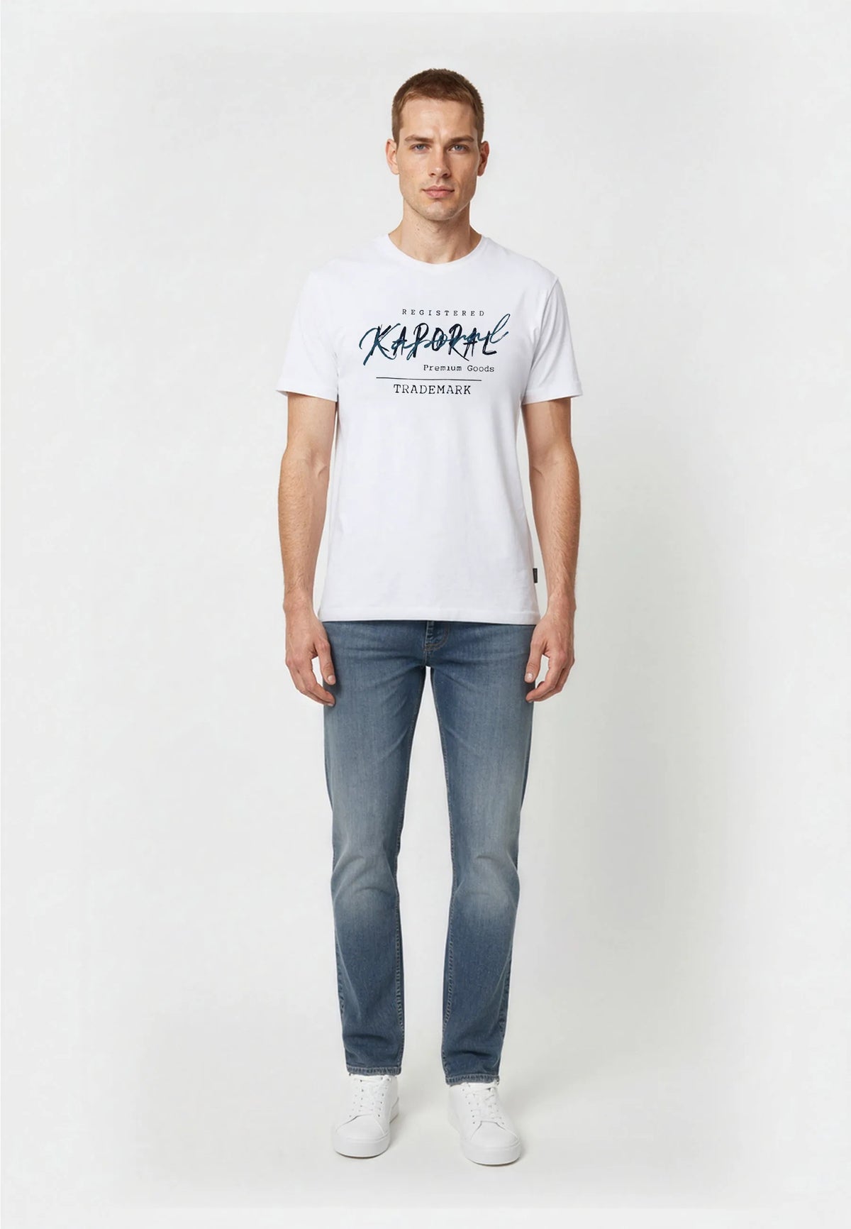 T-shirt short sleeves regular white cotton KWAK