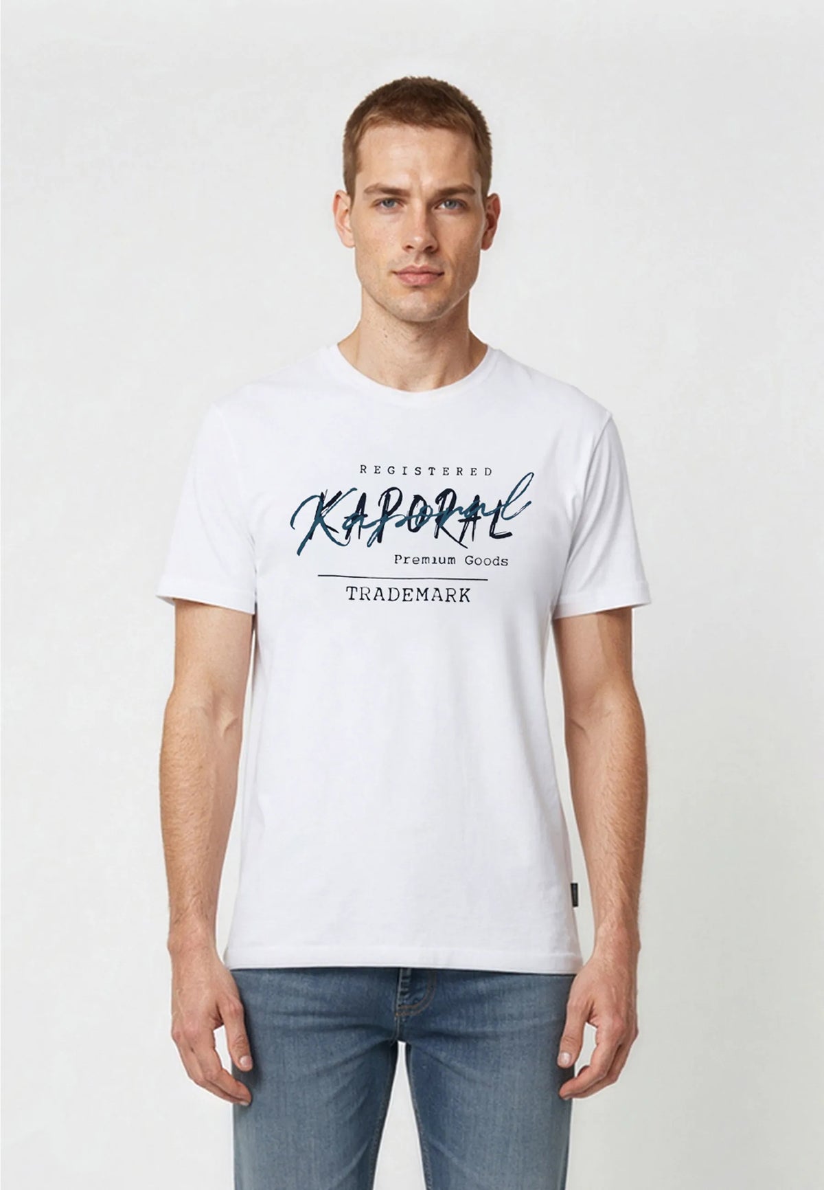 T-shirt short sleeves regular white cotton KWAK