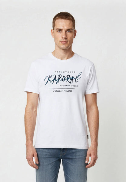 T-shirt short sleeves regular white cotton KWAK