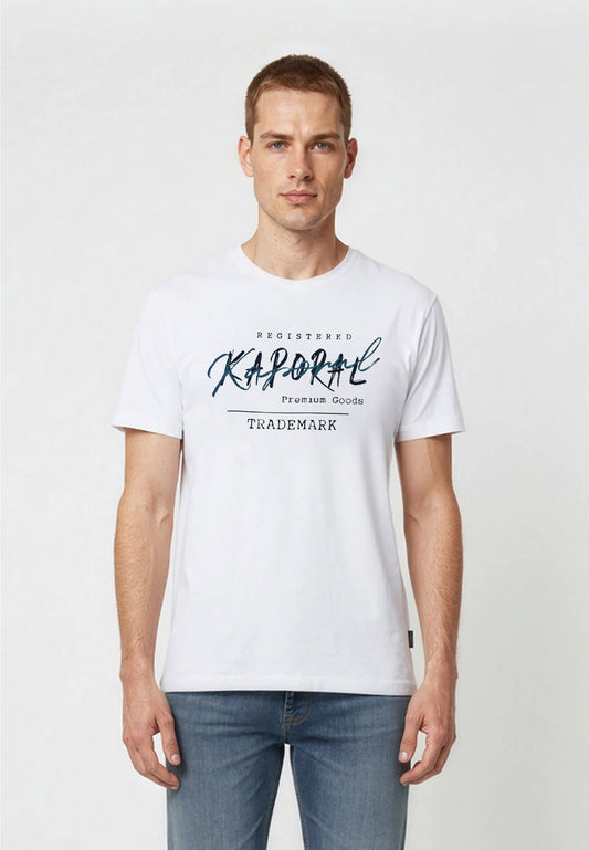 T-shirt short sleeves regular white cotton KWAK