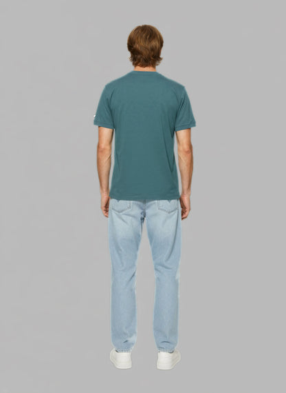 KWAK regular short-sleeve T-shirt bright blue cotton