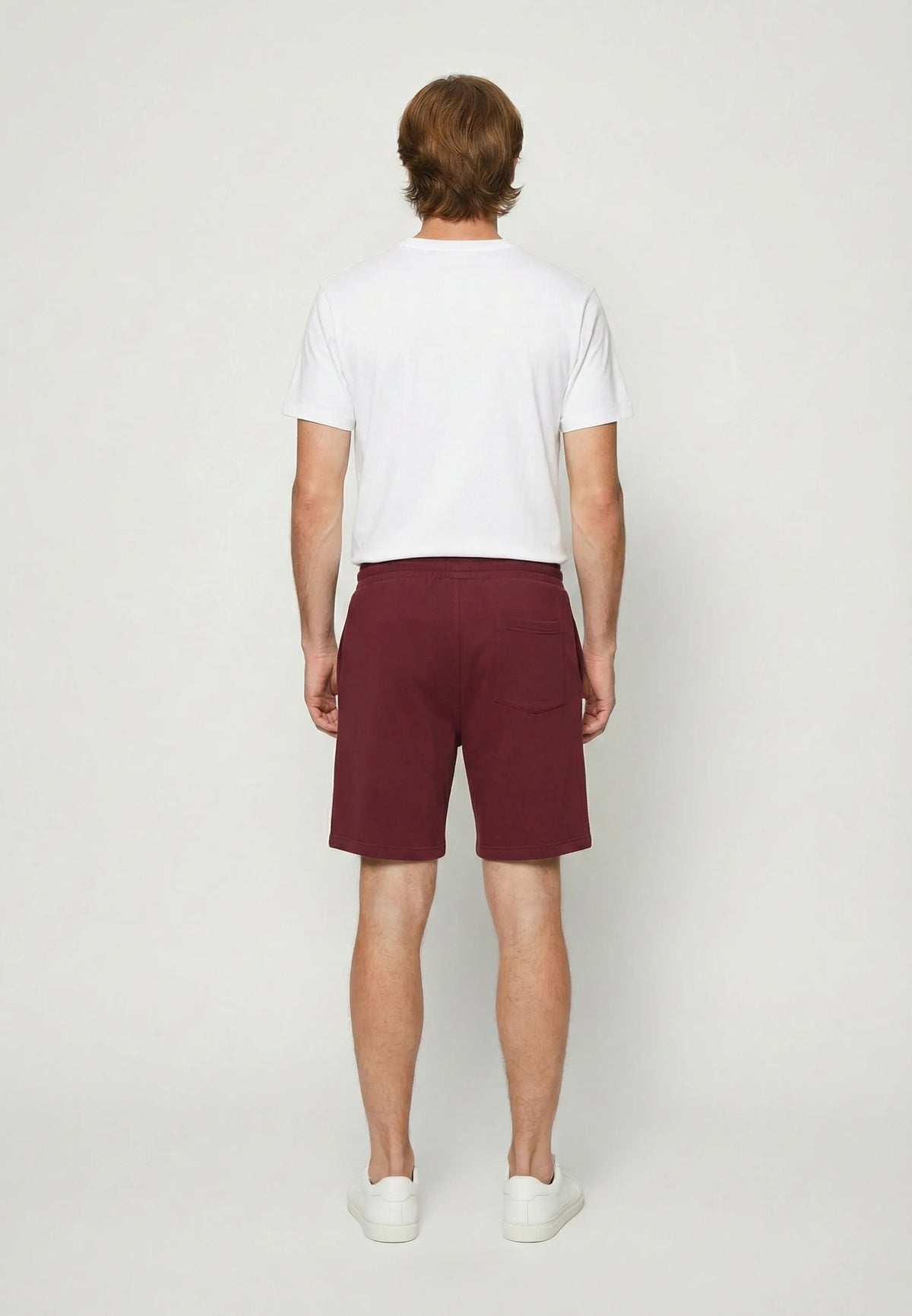 KYLIO burgundy cotton polyester fleece regular shorts