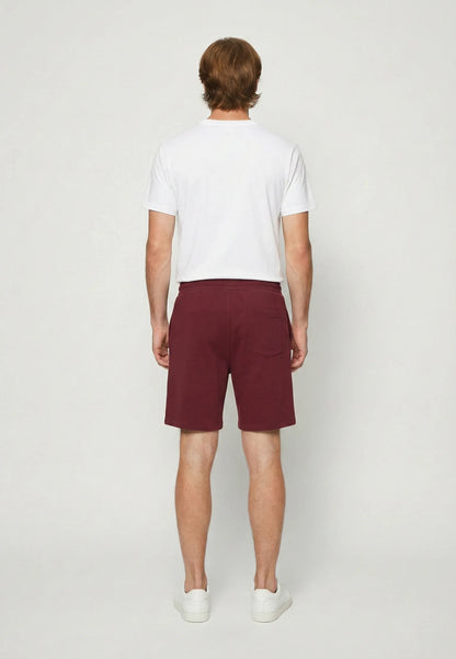 KYLIO burgundy cotton polyester fleece regular shorts