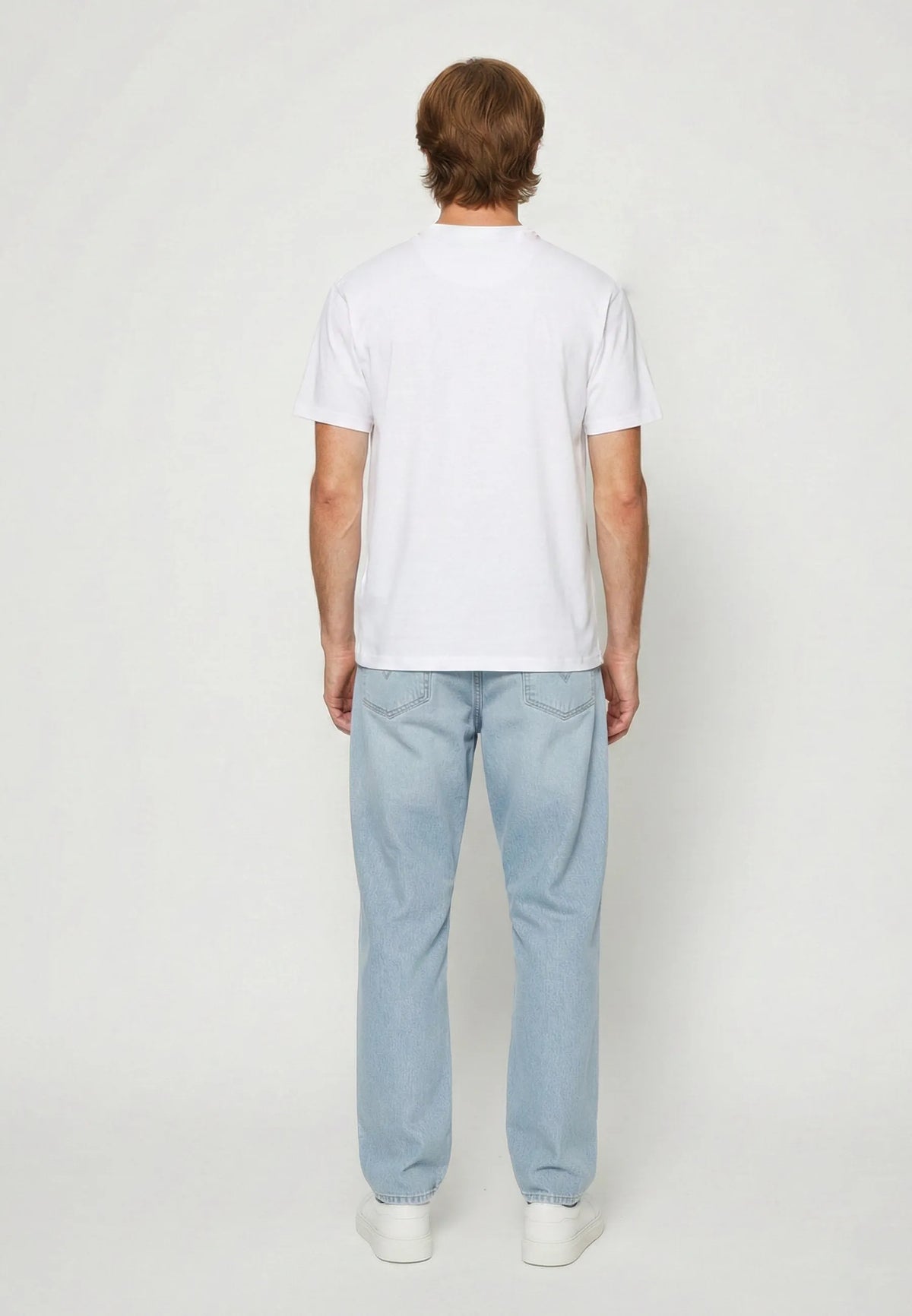 T-shirt manches courtes slim blanc coton stretch BART