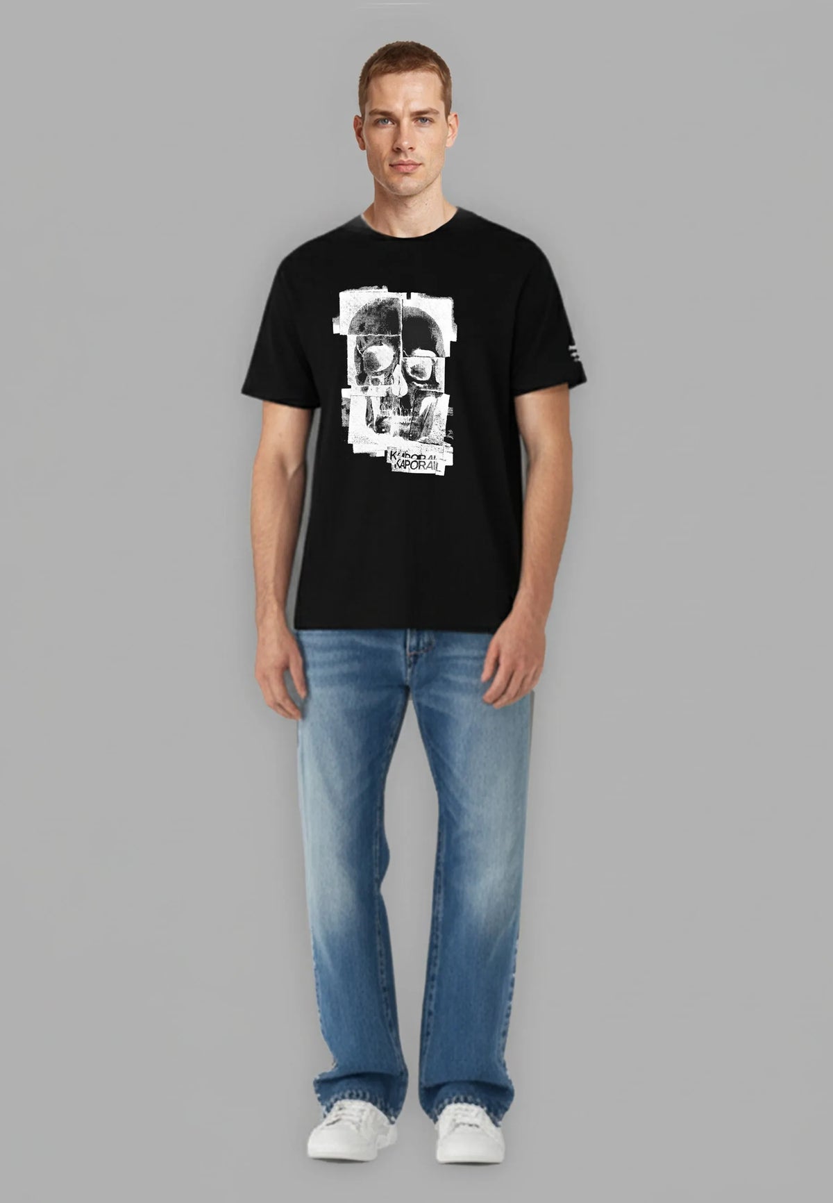 BERTO black cotton regular short-sleeve T-shirt