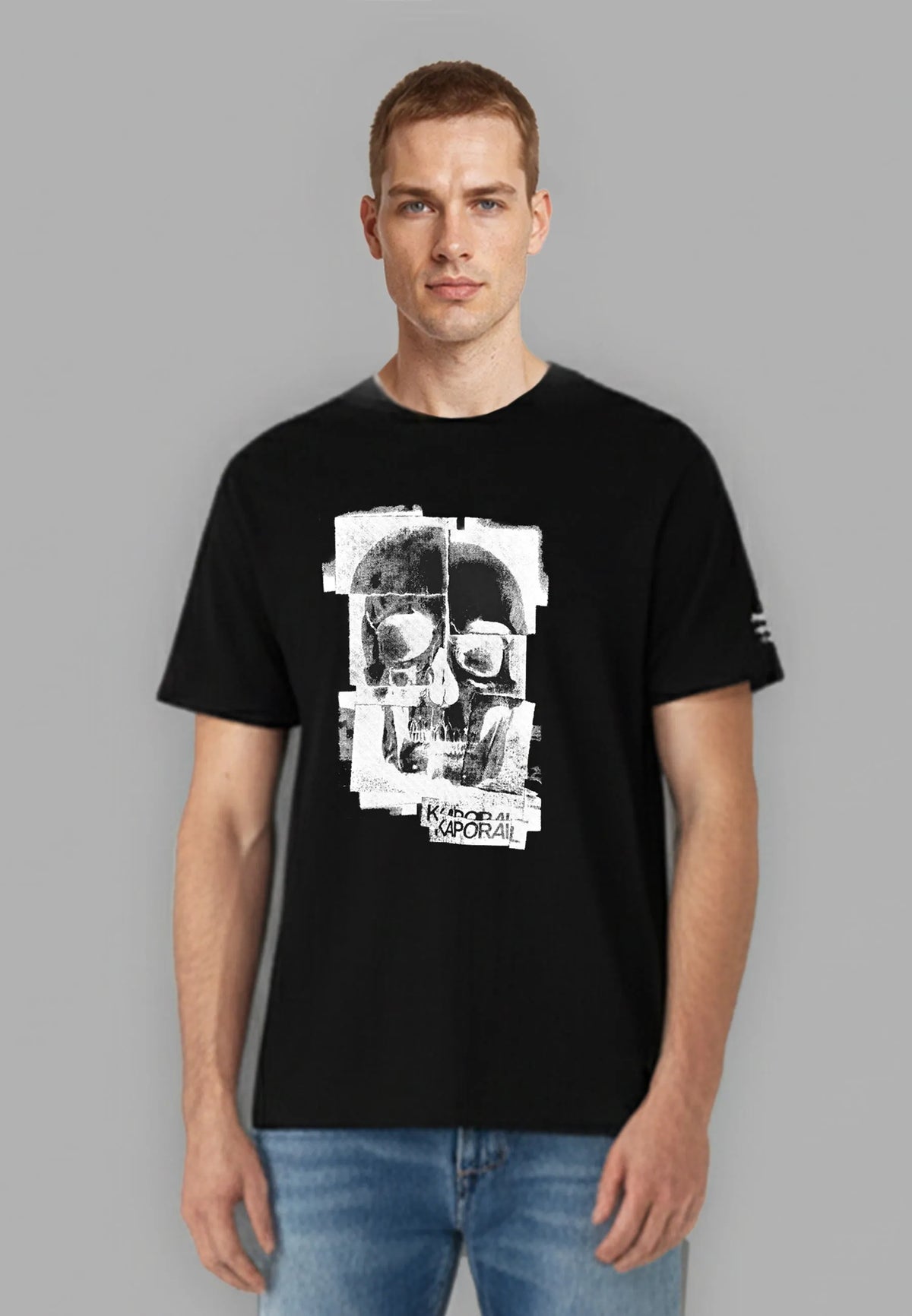 BERTO black cotton regular short-sleeve T-shirt