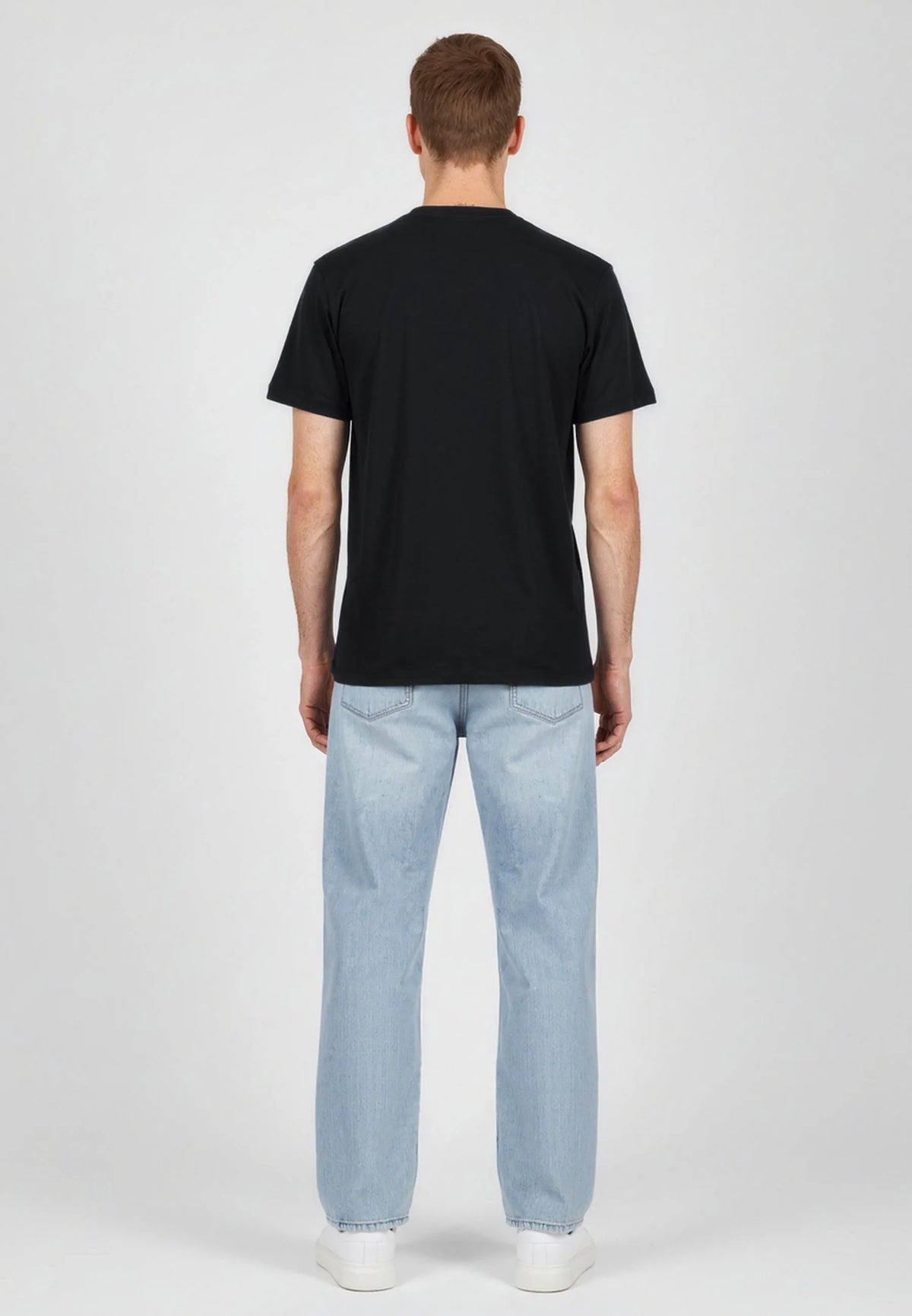 BERTO black cotton regular short-sleeve T-shirt