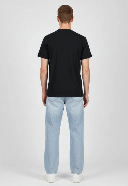 BERTO black cotton regular short-sleeve T-shirt