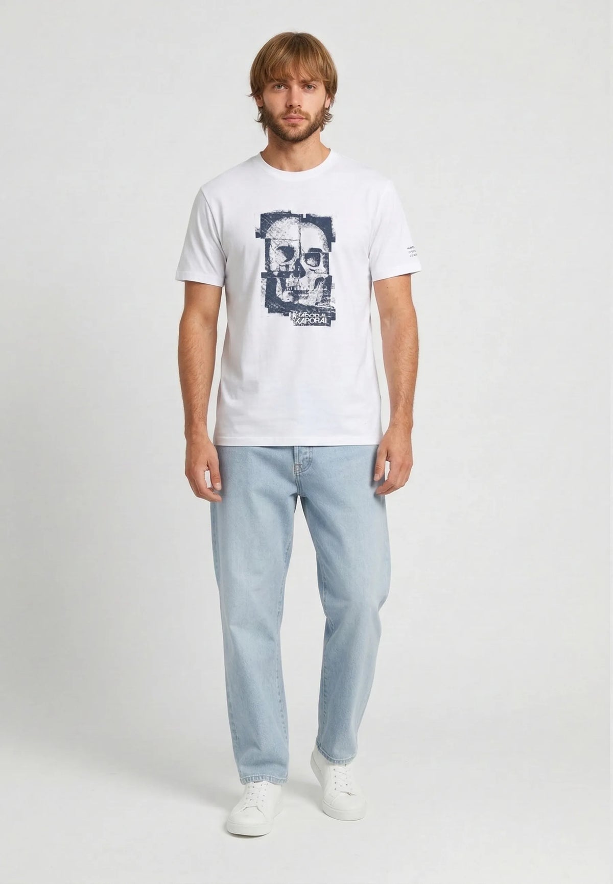 BERTO white cotton regular short-sleeve T-shirt