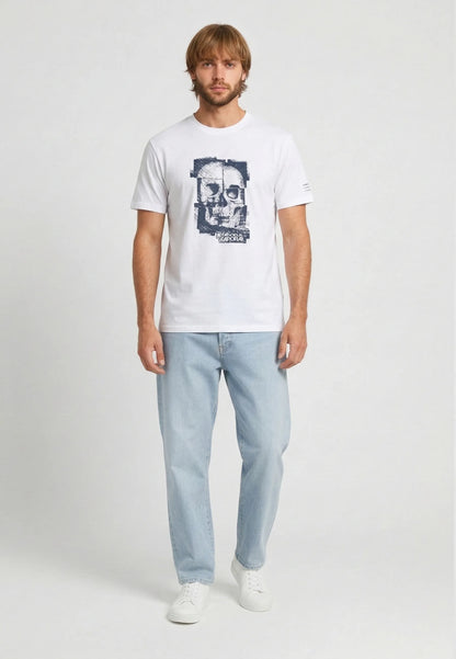 BERTO white cotton regular short-sleeve T-shirt
