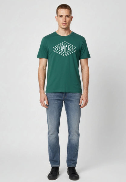 T-shirt manches courtes regular vert coton TOKY