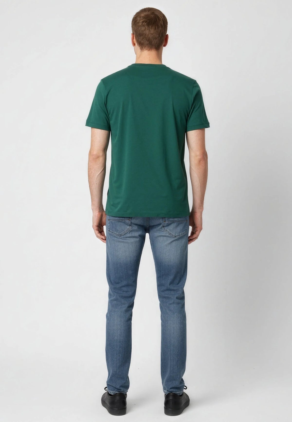 T-shirt manches courtes regular vert coton TOKY