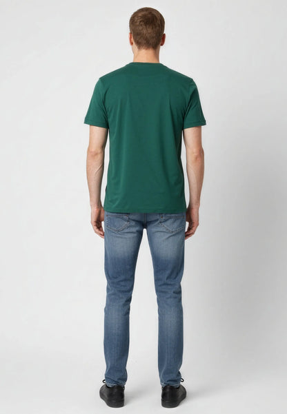 T-shirt manches courtes regular vert coton TOKY