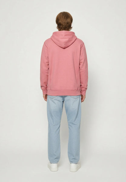POWEL pink cotton polyester regular hooded sweatshirt