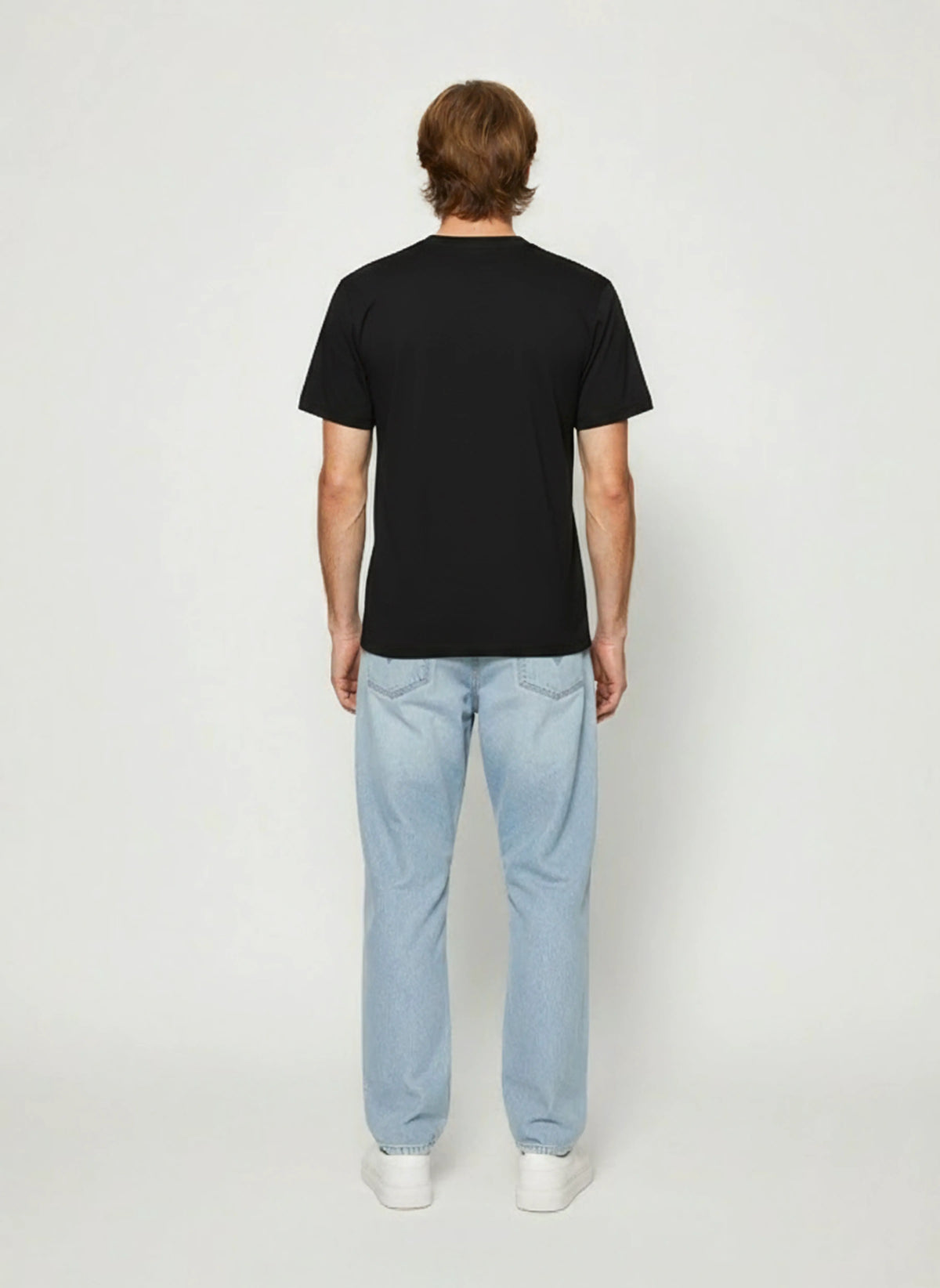 T-shirt short sleeves regular black cotton RAZ